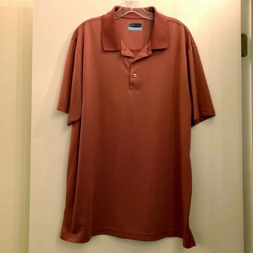 PGA Tour Golf Tech Material Moisture Wicking Polo Shirt Top XL